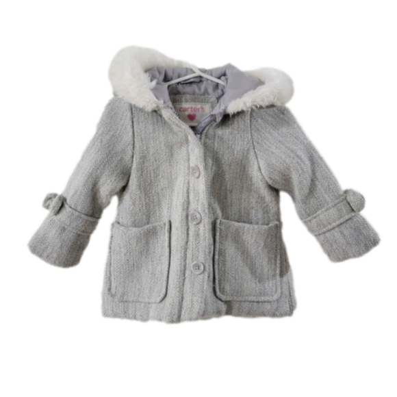 Carter's Other - Carter's Gray Hooded Winter Coat Size 18 Months